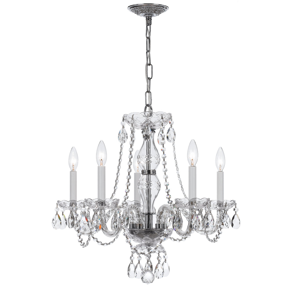 Crystorama Traditional Crystal 21'' Chandelier in Polished Chrome - Additional View
