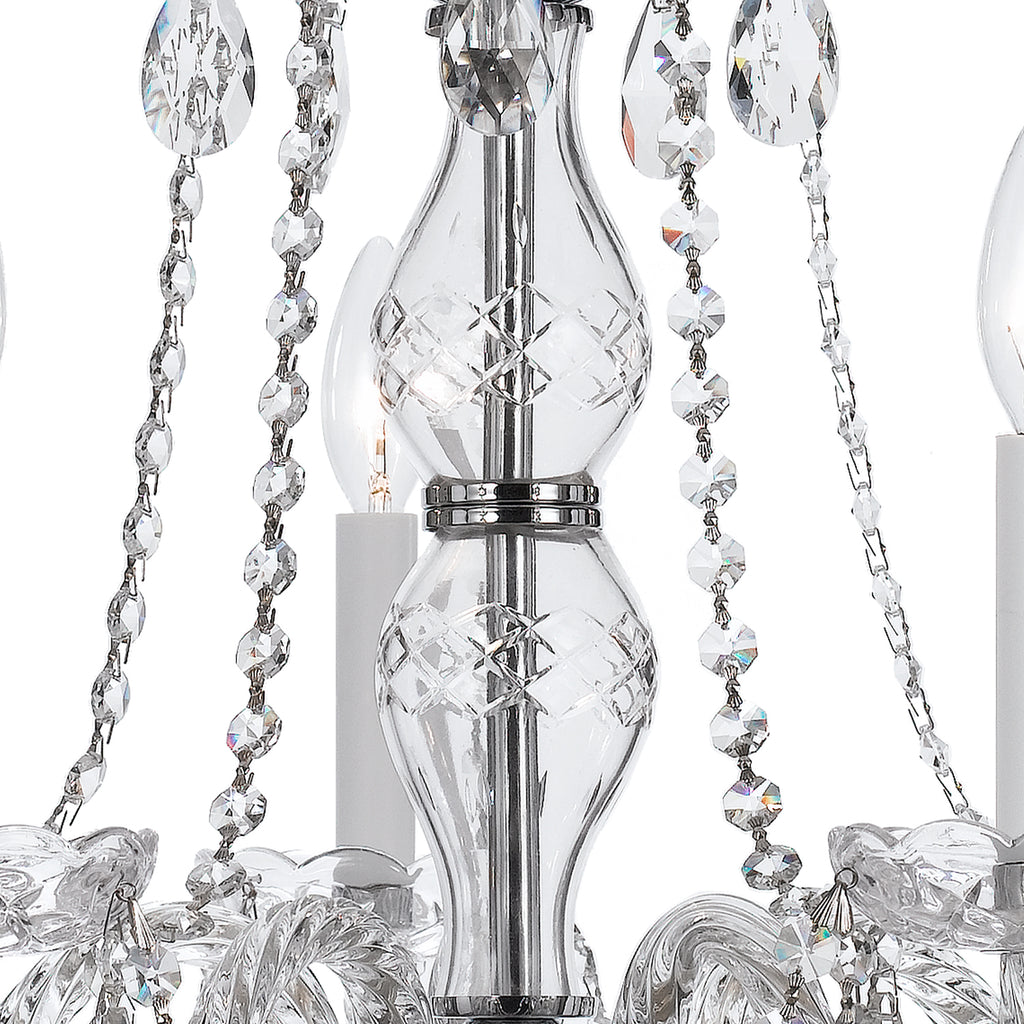 Crystorama Traditional Crystal 21'' Chandelier in Polished Chrome - Additional View