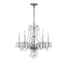 Crystorama Traditional Crystal 21'' Chandelier in Polished Chrome - Front View