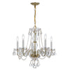 Crystorama Traditional Crystal 21'' Chandelier in Polished Brass - Additional View