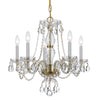 Crystorama Traditional Crystal 21'' Chandelier in Polished Brass - Additional View
