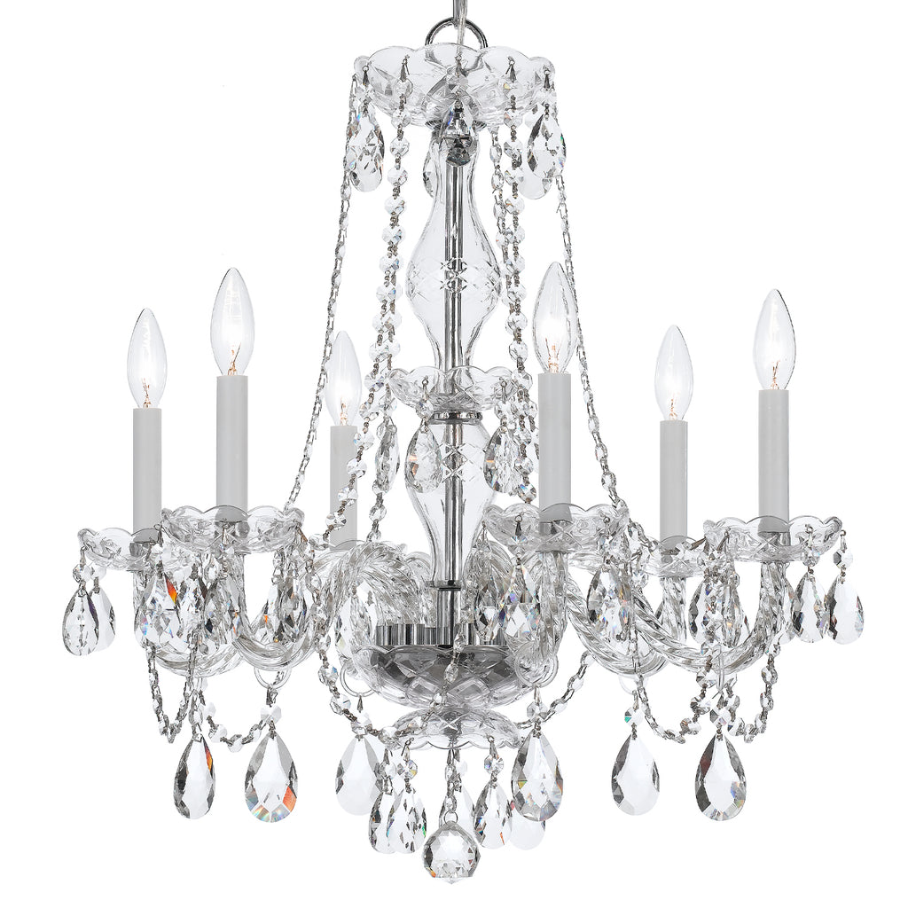 Crystorama Traditional Crystal 23'' Chandelier in Polished Chrome - Additional View