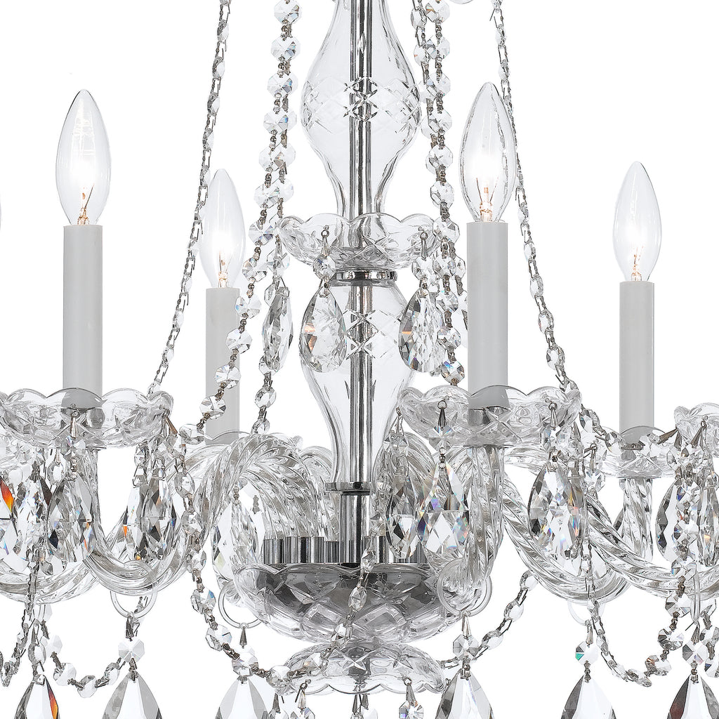 Crystorama Traditional Crystal 23'' Chandelier in Polished Chrome - Additional View