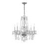 Crystorama Traditional Crystal 23'' Chandelier in Polished Chrome - Front View