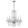 Crystorama Traditional Crystal 23'' Chandelier in Polished Chrome - Additional View