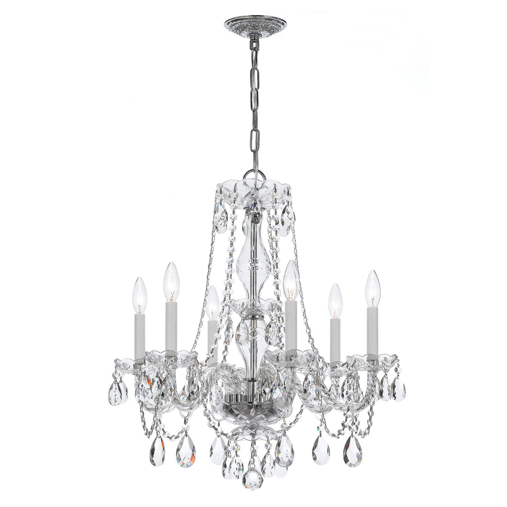 Crystorama Traditional Crystal 23'' Chandelier in Polished Chrome - Additional View