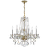 Crystorama Traditional Crystal 23'' Chandelier in Polished Brass - Additional View