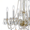 Crystorama Traditional Crystal 23'' Chandelier in Polished Brass - Additional View