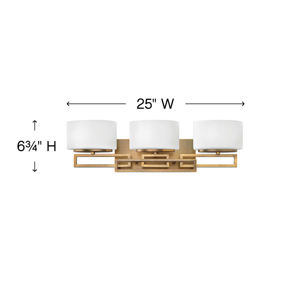 5103BR Lanza 3 Light Bath|Dimensions Image