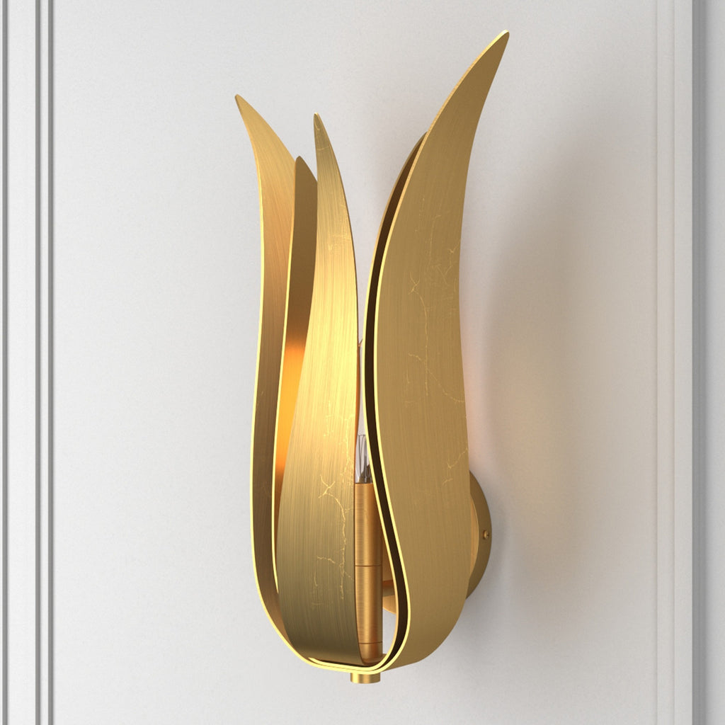 Crystorama Broche 8'' Sconce in Antique Gold - Lifestyle View