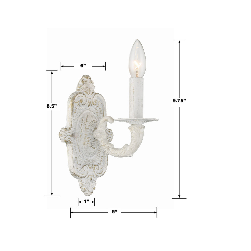 5111-AW Paris Market 1 Light Sconce | Dimensions Image