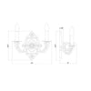 Crystorama Paris Market 10'' Sconce - Product Dimensions