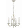 Crystorama Paris Market 13.5'' Chandelier in Antique White - Front View