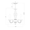 Crystorama Paris Market 13.5'' Chandelier - Product Dimensions