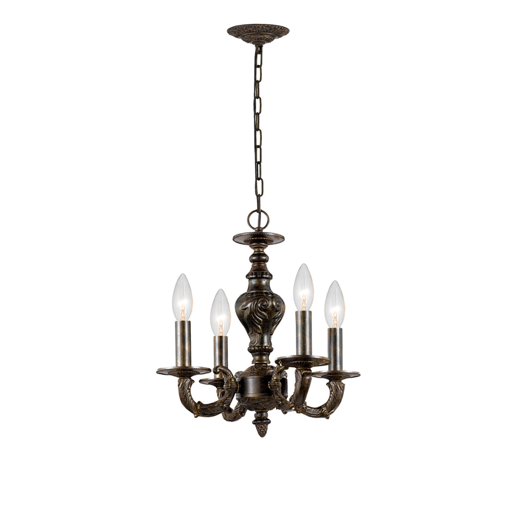 Crystorama Paris Market 13.5'' Chandelier in Venetian Bronze - Front View