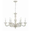 Crystorama Paris Market 28'' Chandelier in Antique White - Front View