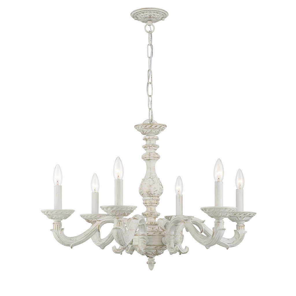 Crystorama Paris Market 28'' Chandelier in Antique White - Additional View
