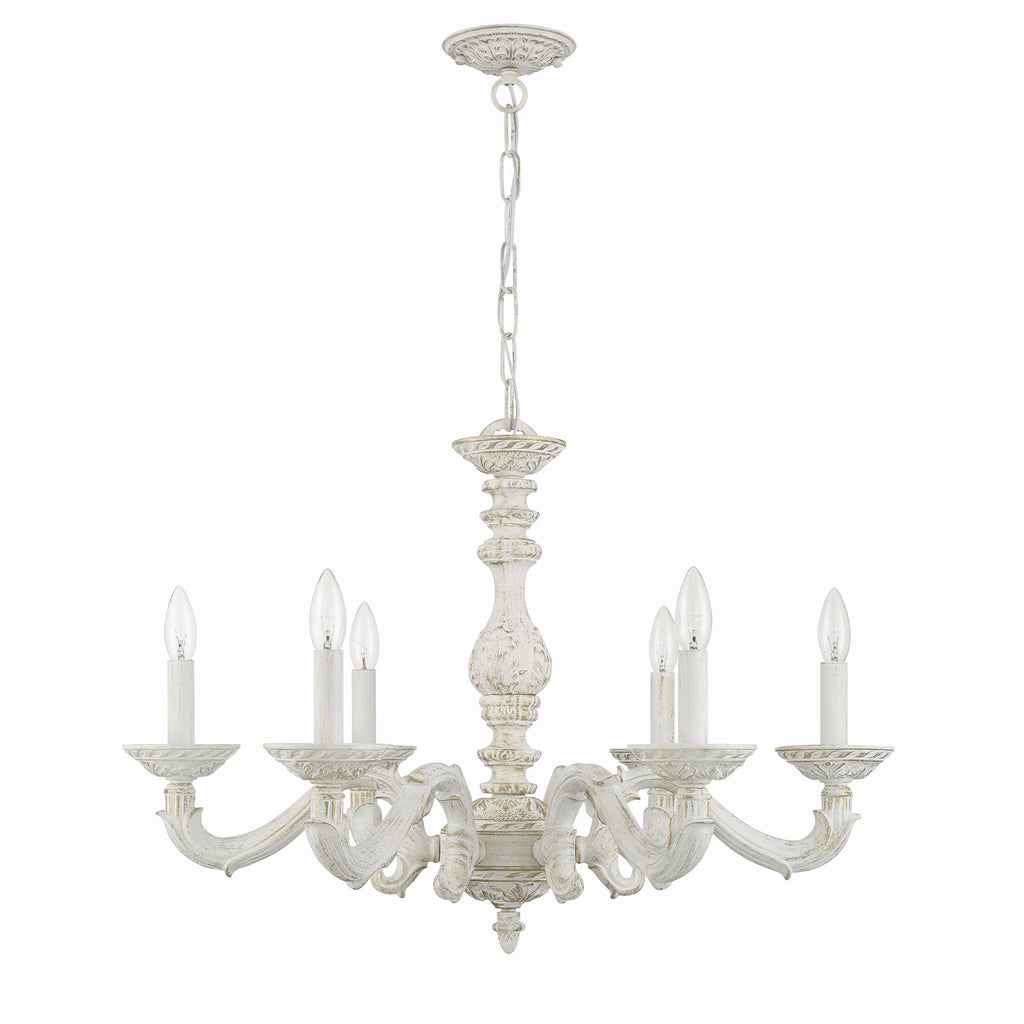 Crystorama Paris Market 28'' Chandelier in Antique White - Additional View
