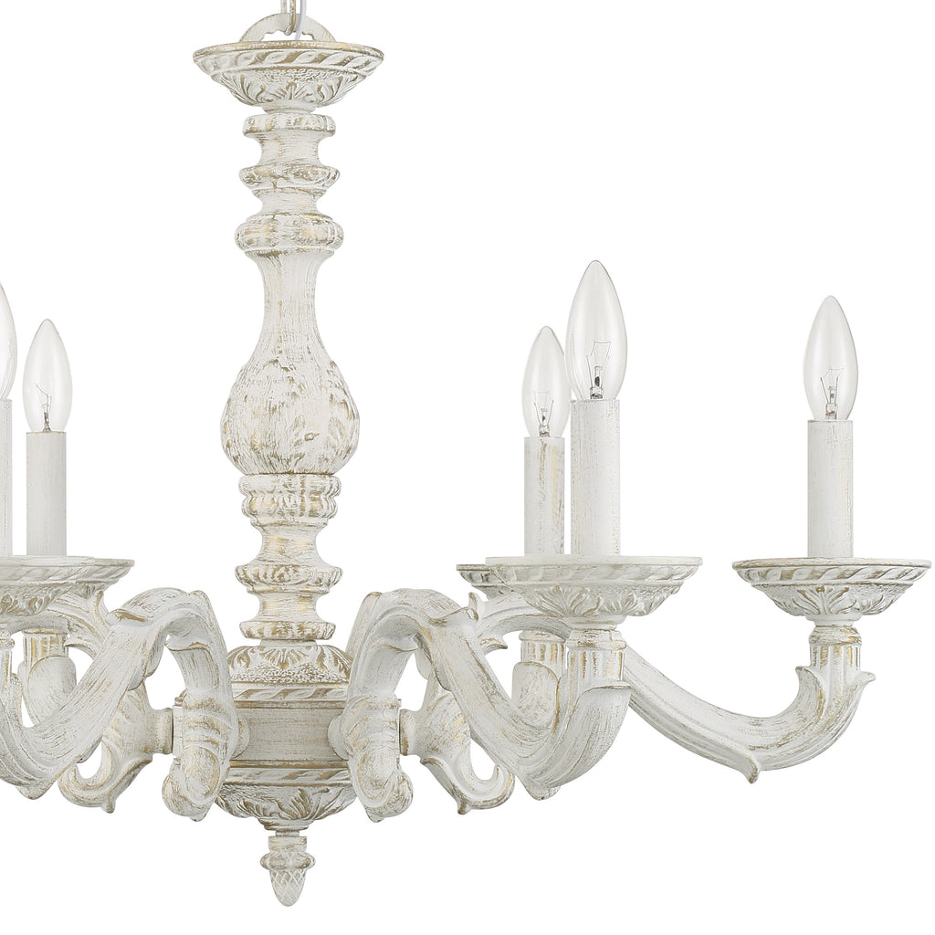 Crystorama Paris Market 28'' Chandelier in Antique White - Additional View