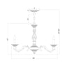 Crystorama Paris Market 28'' Chandelier - Product Dimensions