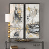 Tribeca Contemporary Abstract Art - Hand-Painted Canvas in Black Frame - Alternate Image