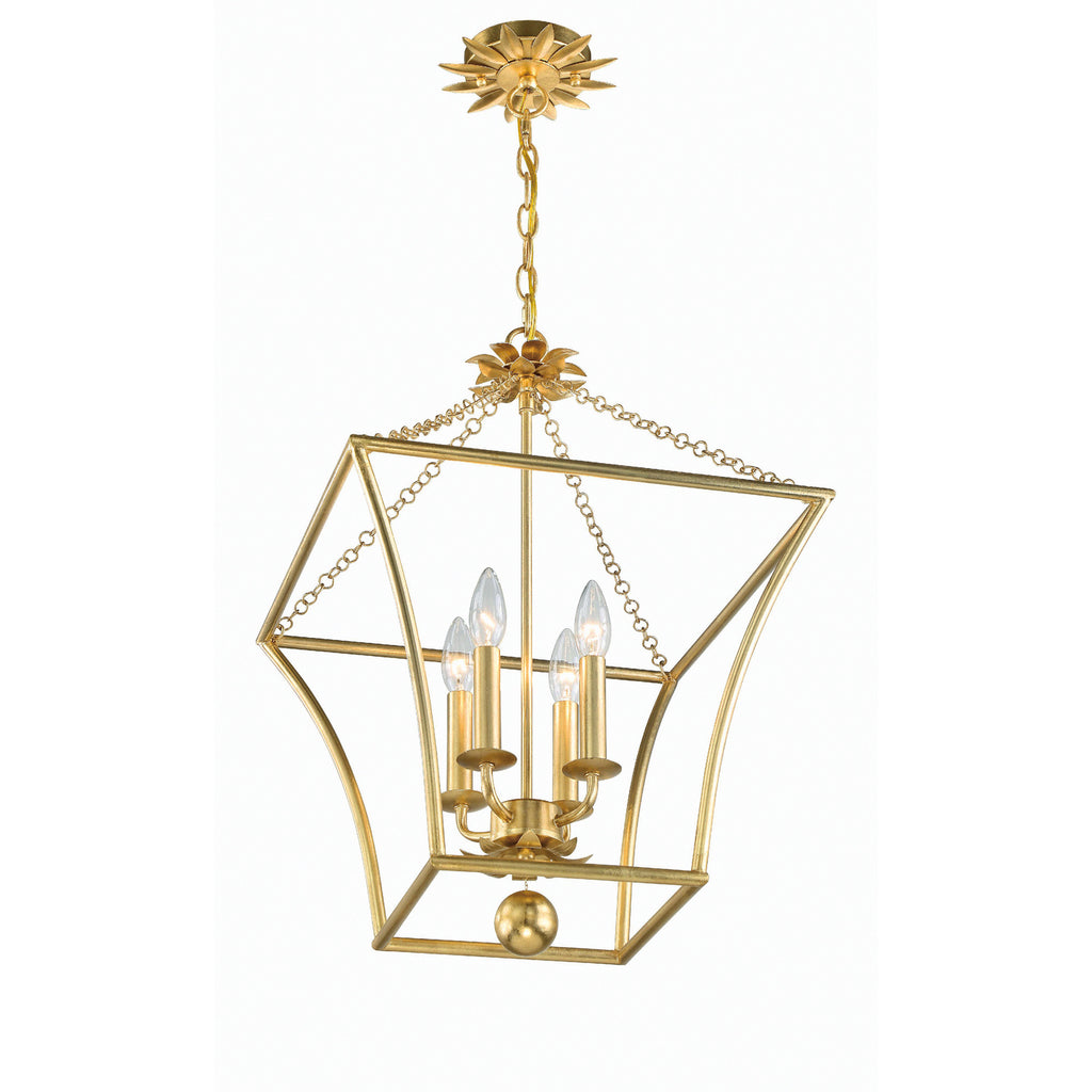 Crystorama Broche 11'' Chandelier in Antique Gold - Additional View