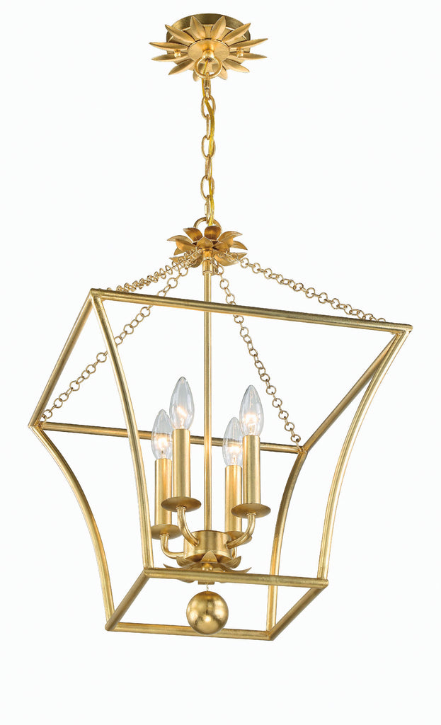 514-GA Broche 3 Light Lantern Chandelier | Alternate Image