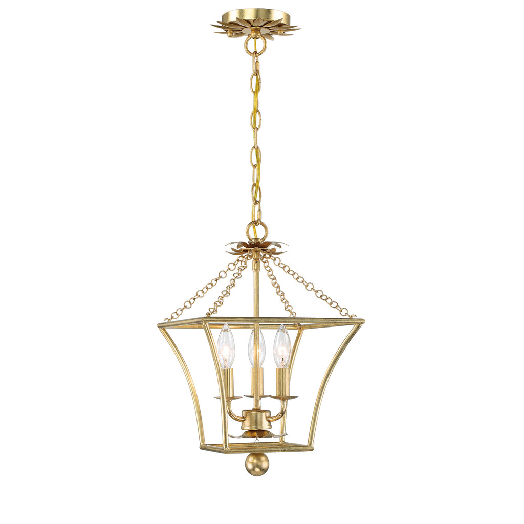 Crystorama Broche 11'' Chandelier in Antique Gold - Additional View