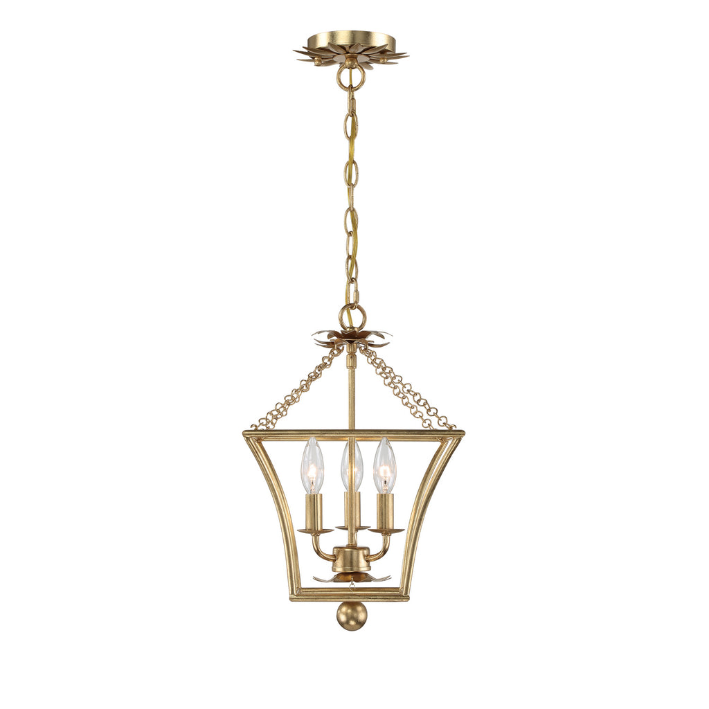 Crystorama Broche 11'' Chandelier in Antique Gold - Additional View