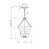 Crystorama Broche 11'' Chandelier - Product Dimensions