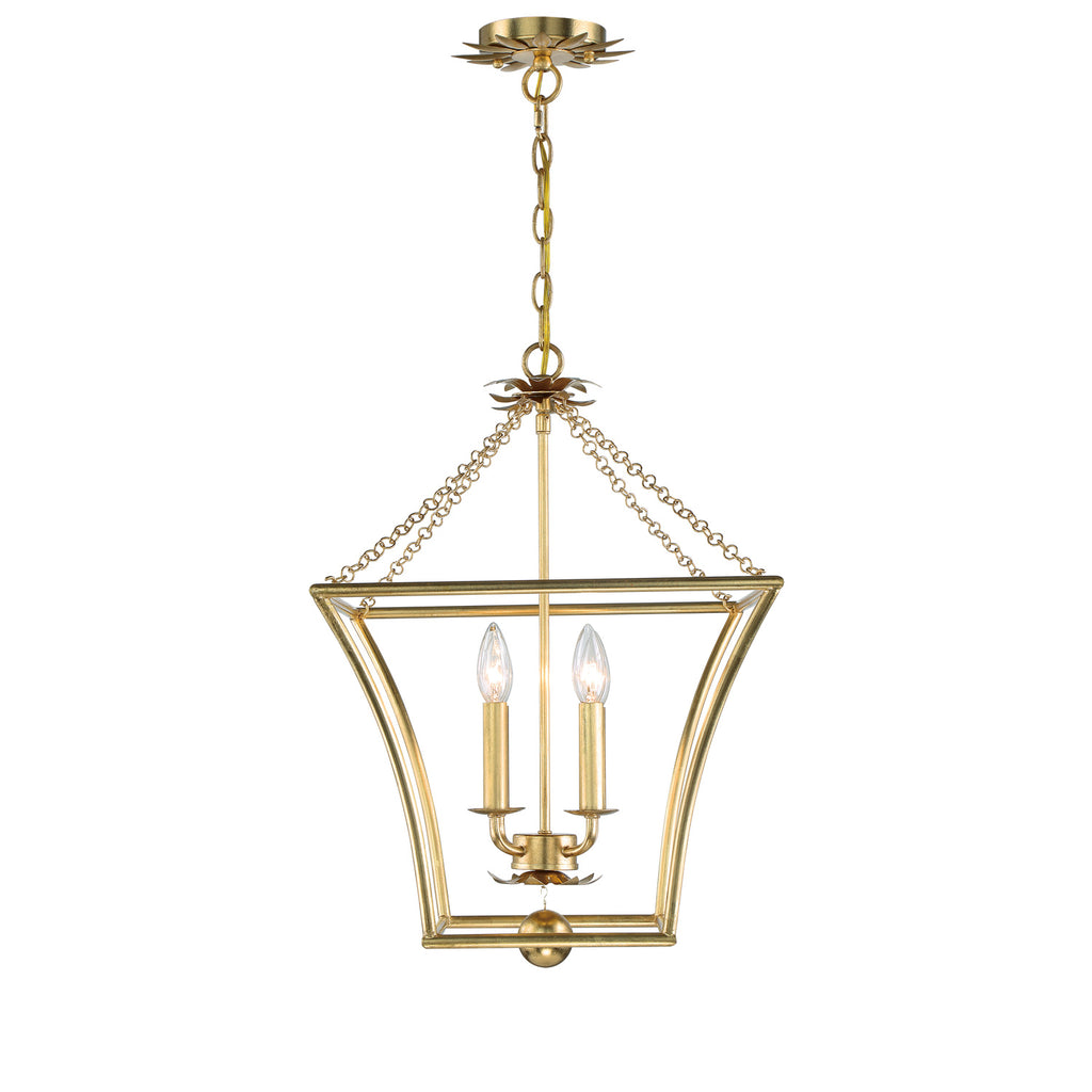 Crystorama Broche 16'' Chandelier in Antique Gold - Additional View