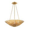 Crystorama Broche 24.5'' Chandelier in Antique Gold - Front View