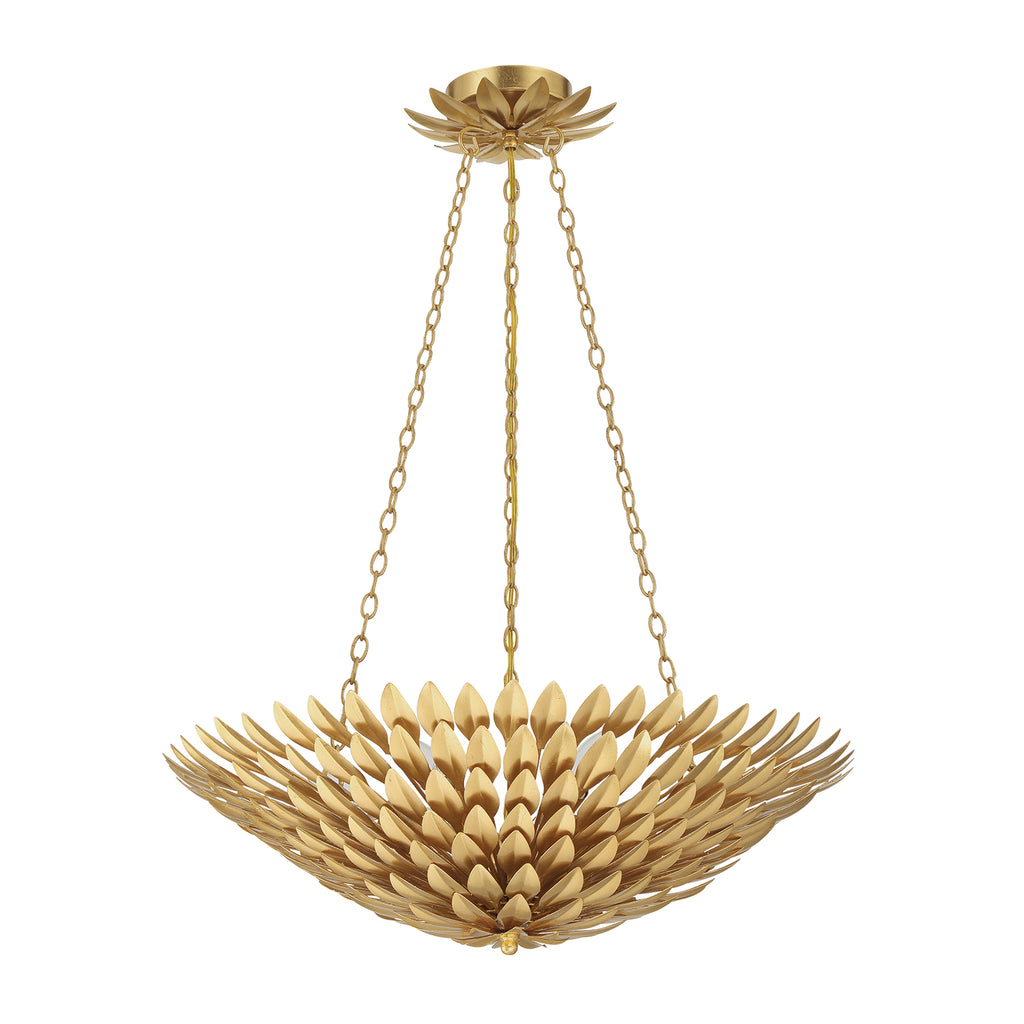 Crystorama Broche 24.5'' Chandelier in Antique Gold - Additional View
