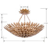 517-GA_CEILING Broche 6 Light Semi Flush | Dimensions Image