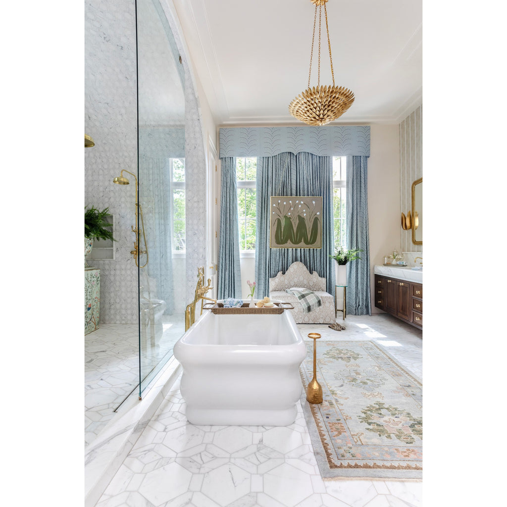 Crystorama Broche 24.5'' Chandelier in Antique Gold - Lifestyle View