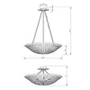 Crystorama Broche 24.5'' Semi Flush Mount - Product Dimensions