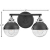 5172BK-CM Fletcher 2 Light Bath|Dimensions Image