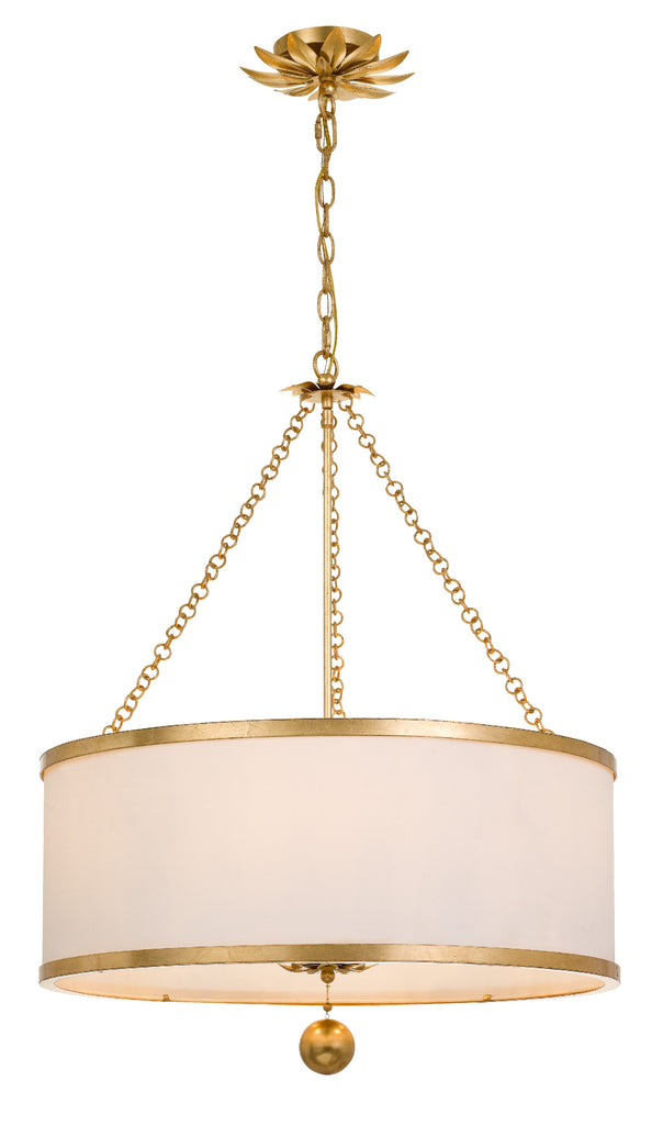 518-GA_ULN Broche 6 Light Chandelier | Main Image