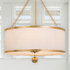 Crystorama Broche 24'' Chandelier in Antique Gold - Lifestyle View