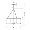 Crystorama Broche 24'' Chandelier - Product Dimensions