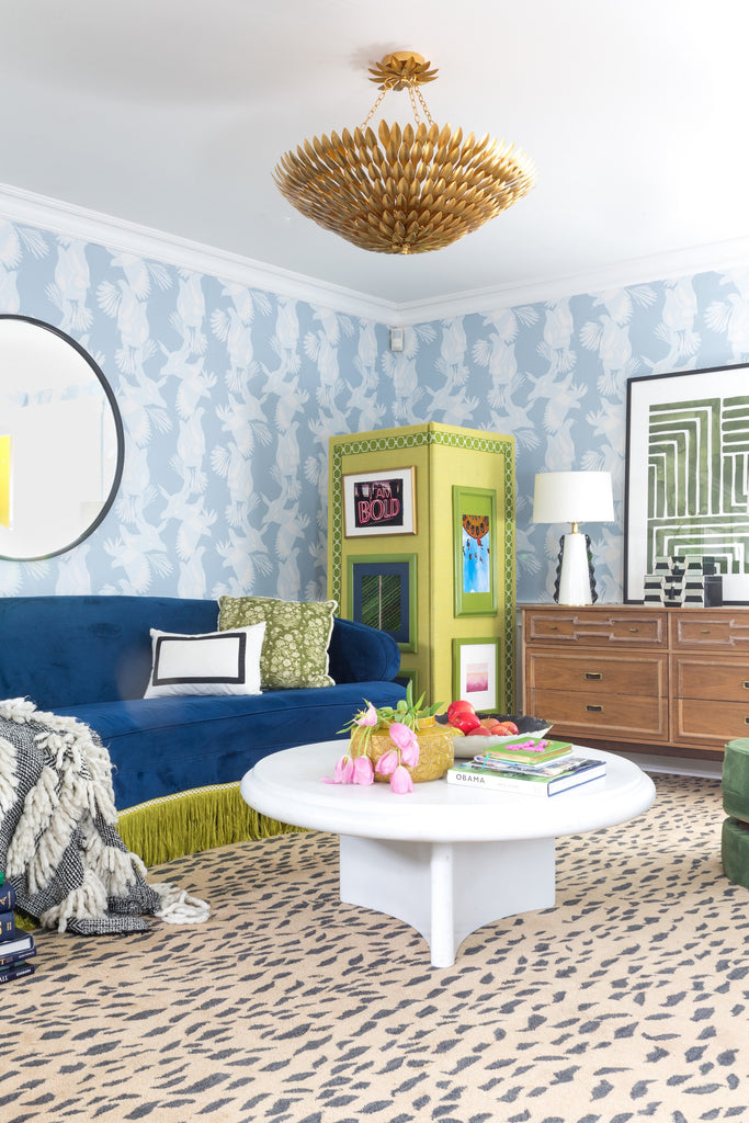 519-GA_CEILING Broche 30'' Semi Flush Mount | Lifestyle Image