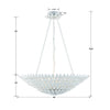 519-MT Broche 8 Light Chandelier | Dimensions Image