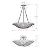 Crystorama Broche 30'' Semi Flush Mount - Product Dimensions