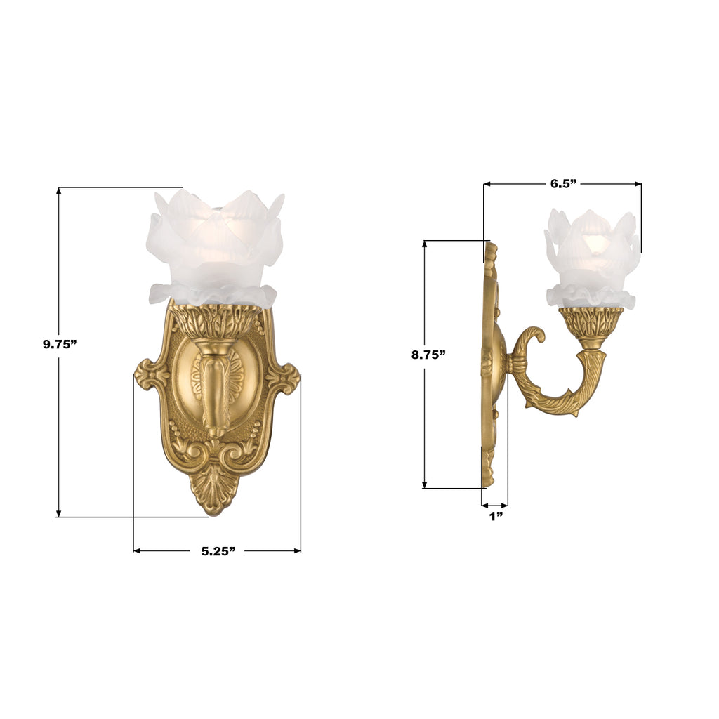 5221-AG Mayfield 5.25'' Sconce | Dimensions Image