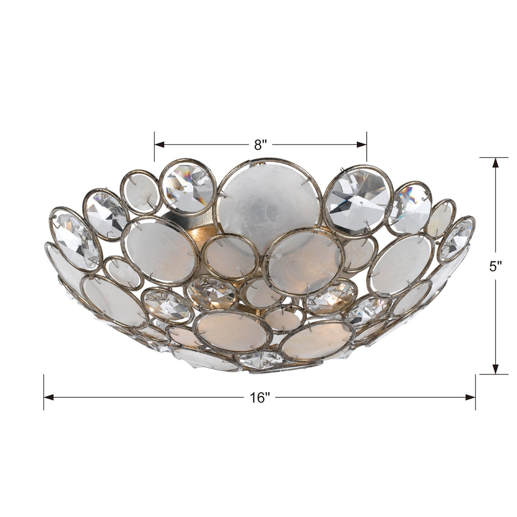 524-SA Palla 3 Light Flush | Dimensions Image