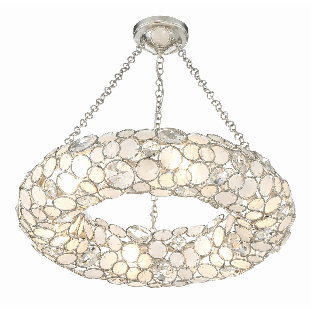Crystorama Palla 24'' Chandelier in Antique Silver - Additional View