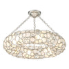 Crystorama Palla 24'' Semi Flush Mount in Antique Silver - Front View