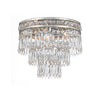 Crystorama Mercer 12'' Flush Mount in Olde Silver - Front View