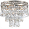 Crystorama-OPEN-BOX Mercer 3 Light Flush in Olde Silver - Additional View