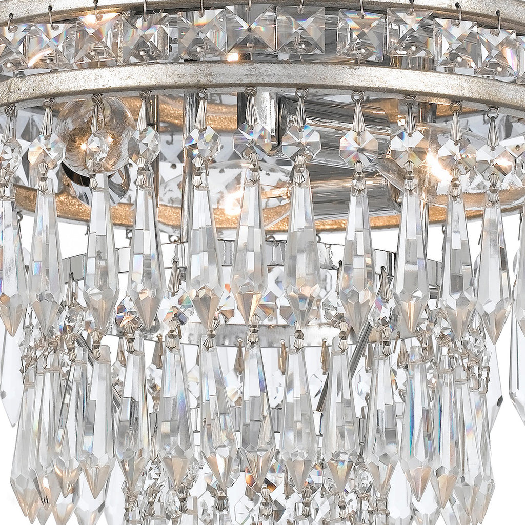 Crystorama-OPEN-BOX Mercer 3 Light Flush in Olde Silver - Additional View